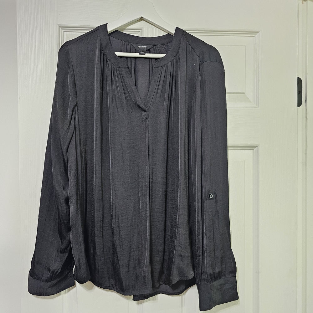 Simply Vera Vera Wang Black Blouse